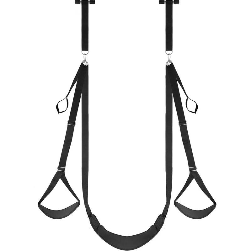 Adult Couple Door Sex Swing - Bdsm Hanging Indoor Sex Swing Sexy Slave Bondage Love Sling Adjustable Straps 330 Lbs Adult Couple Bondage Bondage Toy - Easy To Install Black