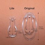 Chastity Clip Sissy Toys 2 Pcs For Cross Dressers And Transgender,Pink Chastity Cage Device For Male Mimic Female Pussy (White-S+L)