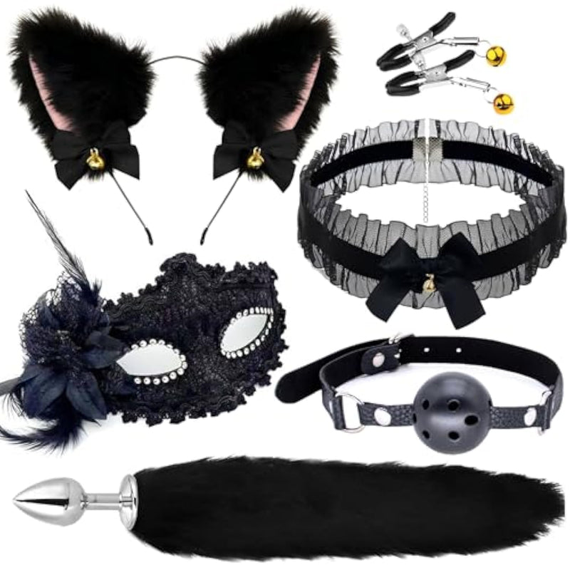 Bdsm Kit Adult Sex Toys For Women, Nipple Toys Nipple Clamps 6Pcs Bondage Restraints Set, Anal Nipple Stimulator Anal Trainer Butt Plug Anal Toys For Beginners Sm Adult Couples Game Play