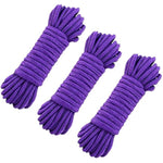 Sex Bondage Soft Rope Cord Purple 3Pcs 10M 33 Feet Cotton Rope Craft Rope Thick Cotton Cord Adult Games Restraints
