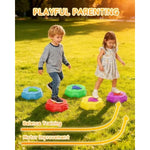 Stepping Stones For Kids, Light Up Musical Balance Beam And Non-Slip Toddler Balance Stones, Toddler Indoor Or Outdoor Play Obstacle Course, Sensory Toys Play For Family Active Kids Ages 3+