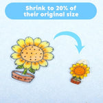 100 Pcs Mini Shrink Plastic Sheets for Kids, 3 x 2 Inch Sanded Craft Film