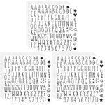 800 Pcs Black Glitter Alphabet & Number Stickers, 10 Sheets for DIY Crafts