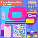 Beginner Kids Sewing Bag Kit with 6 Animal Themed Projects for Ages 6+