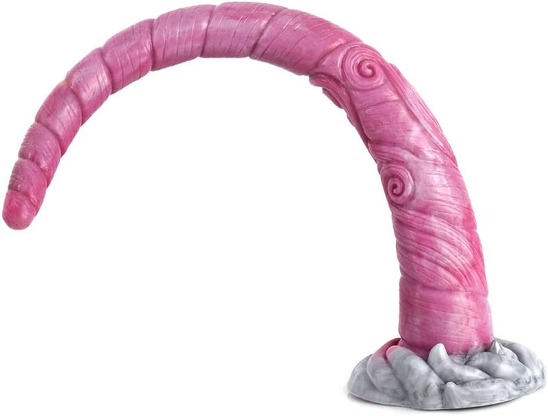 Long Anal Dildo Butt Plug: Prostate &amp; G-spot Massager, Strong Suction Cup, Liquid Silicone