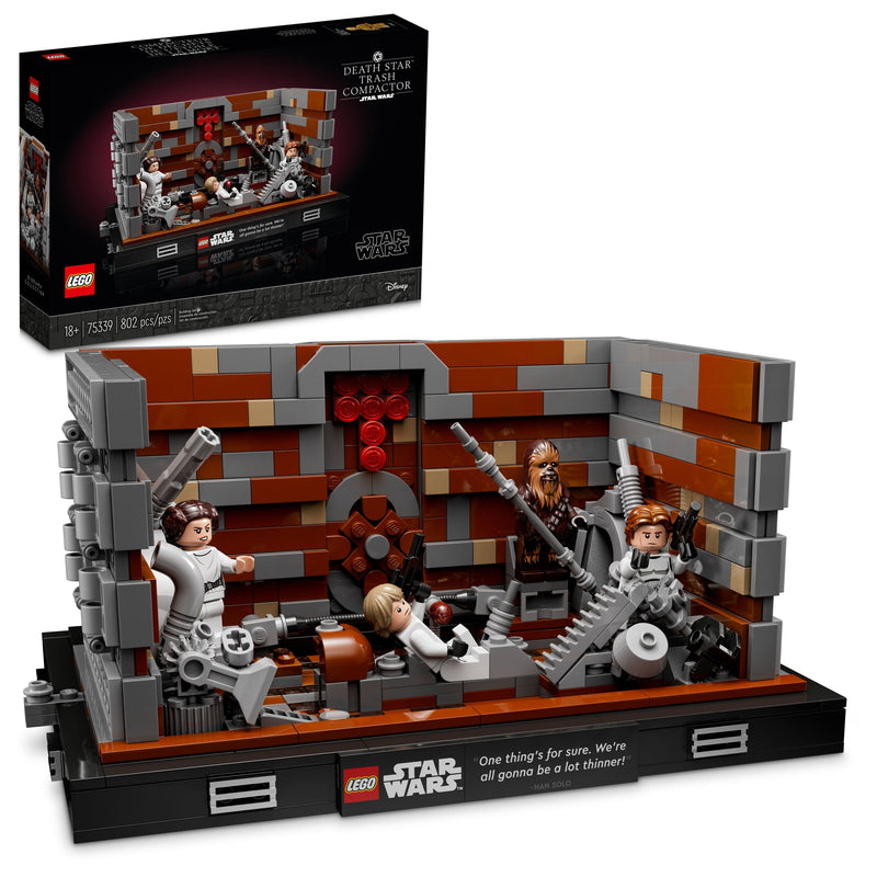LEGO Star Wars Death Star Trash Compactor Diorama 75339 Building Set for Adults (802 Pieces)