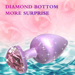 Small Anal Plug for Beginners with Heart-Shaped Jewelry Base, G-Spot Toy