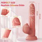Thrusting Heated Dildo Vibrator – Realistic Silicone with Licking & Rabbit Stimulator