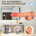 Thrusting Vibrator Dildo - 8.1" Realistic Suction Cup Dildo with 9 Vibration Modes