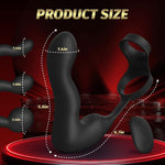 Inflatable Prostate Massager with 10 Vibration Modes & Cock Ring – Remote Control