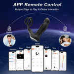App-Controlled Prostate Massager – Thrusting Vibrator with Dual Rings & 9 Modes