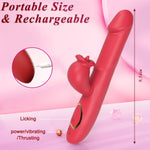 4-in-1 Thrusting G-Spot Vibrator with 9 Modes – Licking, Vibrating & Clitoral Toy   1/2