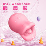 3-in-1 Silicone Clitoral Stimulator – Rose Sex Toy with 10 Licking & Vibrating Modes