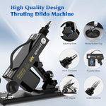 Thrusting Dildo Machine with Realistic Dildos & 7 Accessories for Couples