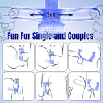Double Penetration Anal Plug with Bullet Vibrator & Cock Ring, Strap-On Prostate Massager