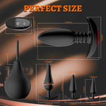 5PCS Vibrating Anal Plug Set with 10 Vibration Modes & Remote Control for Couples
