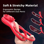 App-Controlled Vibrating Cock Ring for Couples, 10 Vibration Modes, Clitoral & Penis Sleeve