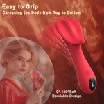 3-in-1 Vibrator Wand – Clitoral, Vaginal & Labia Stimulator with 9 Modes & LCD