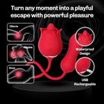 Rose Vibrator Dildo | Thrusting Sex Toy for Women & Couples' Intimacy