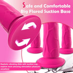 Realistic Pink Dildo with 10 Vibration Modes, Suction Cup, G-Spot & Clitoral Stimulator