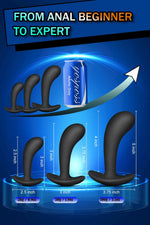 3-Piece Silicone Butt Plug Trainer Set for Beginners & Advanced Users, Prostate Toys