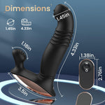 Thrusting Prostate Massager with 9 Vibration Modes, 3 Motors for Men & Couples