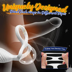 Rotating Prostate Massager with Dual Cock Rings – Remote Control Anal Vibrator for Men