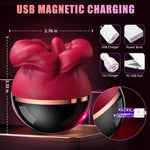 Rose Clitoral Vibrator – 8 Licking & 8 Vibration Modes for Women, Couples & More