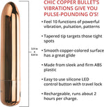 Rechargeable Bullet Vibrator – 10 Modes Mini Clitoral & G-Spot Massager, 3.94"