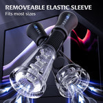 APP-Controlled Penis Pump with Vibration & Suction, 2 Sleeves for Men