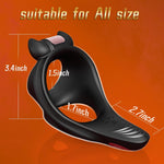 Vibrating Cock Ring with Perineum Stimulator, 9 Vibes, APP Control for Couples