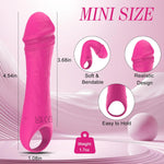Mini Silicone Vibrator – Realistic Bullet Dildo with 10 Powerful Vibration Modes