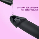 Black Realistic Dildo & Anal Plug Training Set, Strong Suction for Beginners