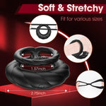 Vibrating Cock Ring for Men - 10 Vibration Modes, Double Vibrators for Couples