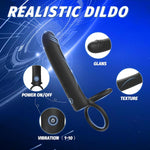 Strap-On Vibrating Anal Dildo with Cock Ring – Dual Stimulation for Men & Couples