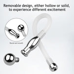Hollow Penis Plug Dilator for Men – Silicone & Stainless Steel Urethral Sounding