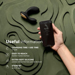 Prostate Vibrator is Advanced Male Sex Toy with Bluetooth App, Prostate Massager with 10 Settings, Waterproof & Rechargeable Sex Toys for Men, Black