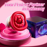 5-in-1 Rose Vibrator with LCD – Sucking, Licking & Vibration for Clit, Nipple & Anal