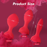 Inflatable Vibrating Anal Plug - 10 Vibration Modes Prostate Massager for Adults