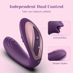Remote-Controlled Clitoral Licking & G-Spot Vibrator with 7 Licking & 10 Vibration Modes