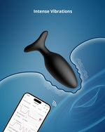 Vibrating Butt Plug 1.75", Silicone Anal Vibrator with Remote, Rechargeable