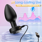 3PCS Vibrating Metal Anal Plugs with Remote Control, 10 Vibration Modes for Men & Women