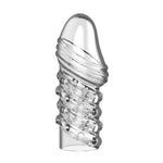 Reusable Penis Sleeve Cock Ring, Soft Men Cock Sleeve Extender Enlargement Cover Delay Ejaculation Long Lasting Stronger Strechy Realistic Penis Ring Dildo Adult Sex Toys For Men (9Cm)
