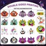 24 Pcs Halloween Pumpkin, Ghost & Skull Craft Stickers for Kids DIY Decor