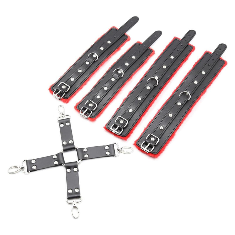 Handcuffs Sex Bondage Set, Bdsm Toy Restraints Sex Set, With Handcuffs Sex Bed Plush Ankle Restraints, Sm Toy Hard, Sex Toy For Couples