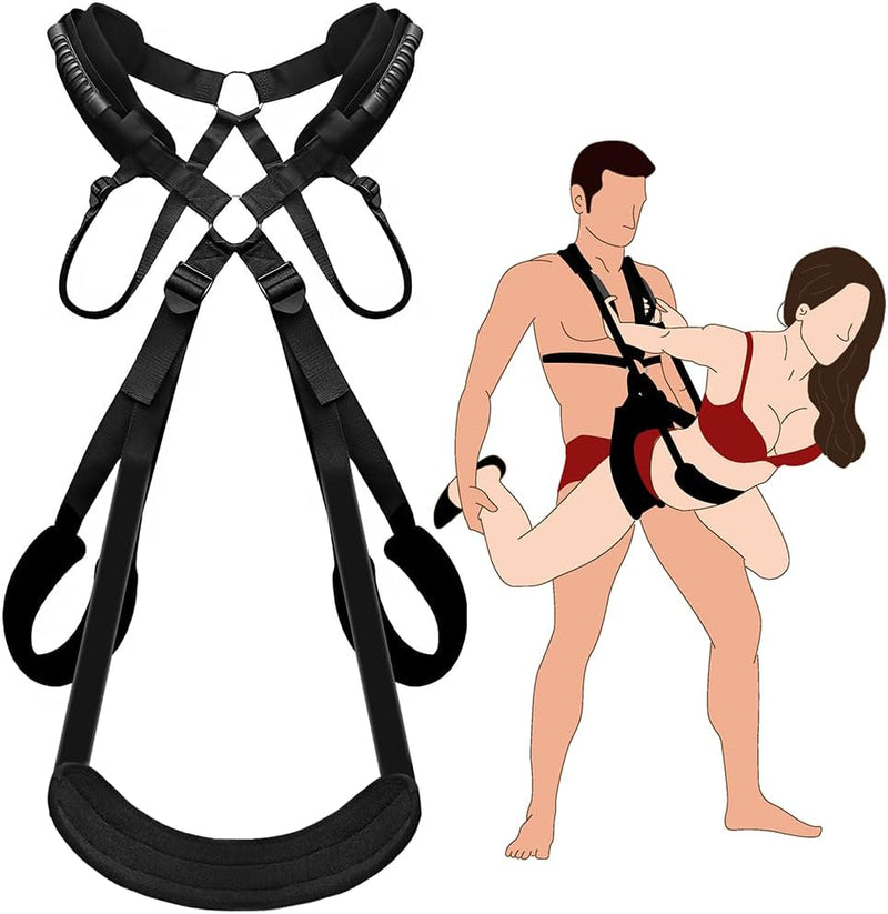 Adjustable Bondage Sex Swing with Waist Support – BDSM Restraint for Couples