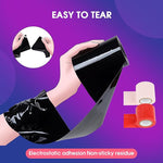 BDSM Bondage Tape Set – 3 Rolls Reusable PVC Restraint Tape with Blindfold