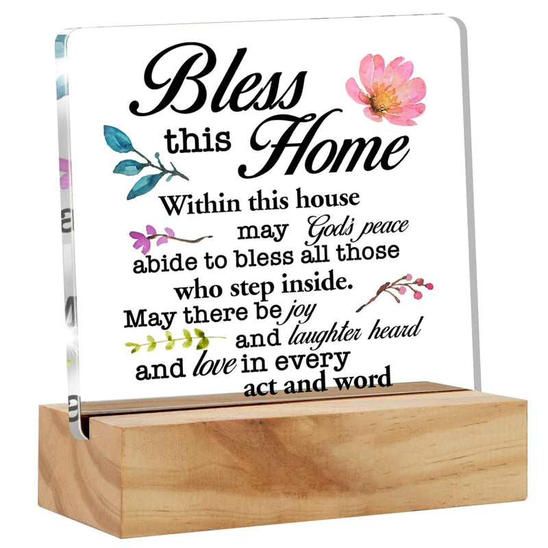 Inspirational House Warming Gifts Home Bless This Home Quote Desk Decor House