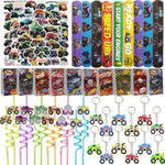 Monster Truck Party Favors and Decorations, 110-Piece Set