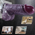 Giant Thick Black Dildo With 2.8" Diameter, Extra Large 9.8" Realistic Silicone Dildo, Strong Suction Cup Wide Penis, Huge Fat Xxl Thick Anal Penis For Experienced Players